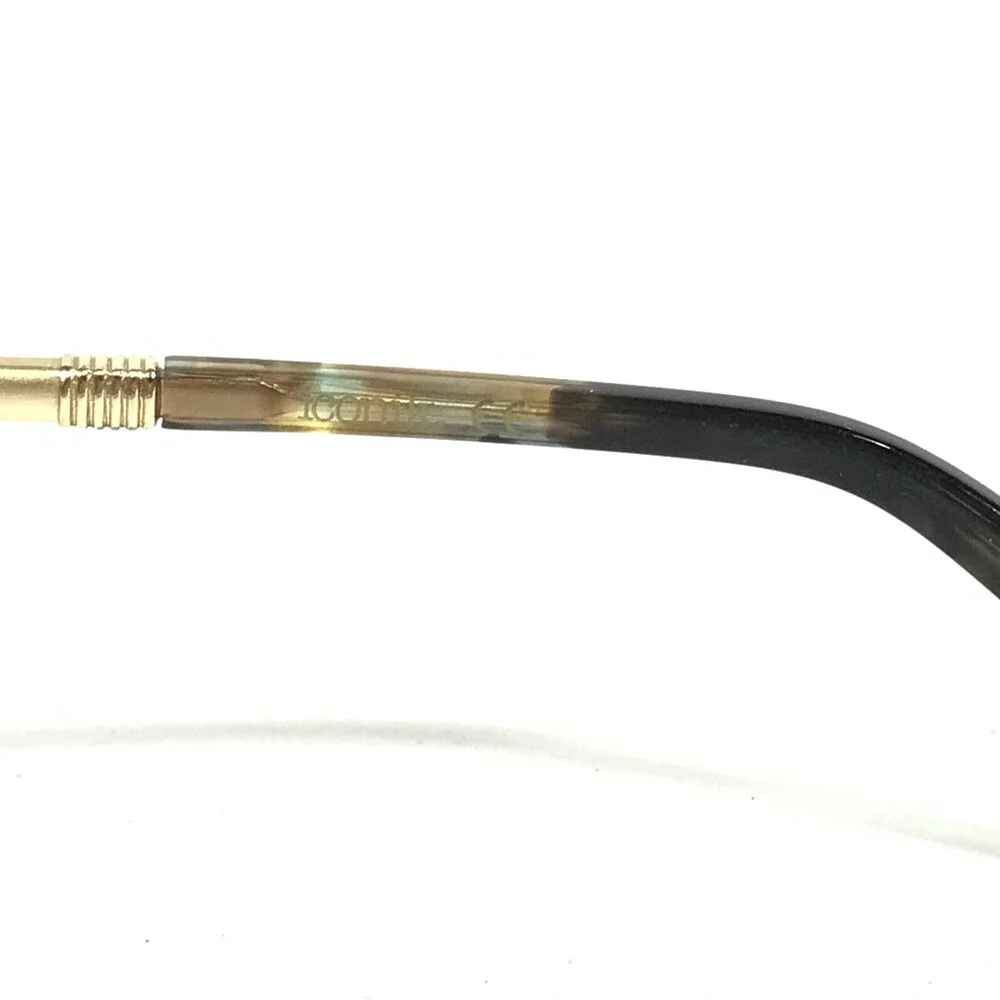 Iconik Eyeglasses Frames Ashley C2 Brown Blue Tortoise Gold Round 49-18-147